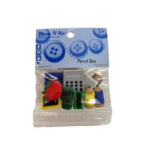 Dress it Up New Pack of 9 Buttons Pencil Box  Sewing Notions #324